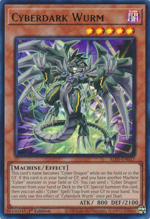 Cyberdark Wurm - ALIN-EN027 -  Ultra Rare - 1st Edition